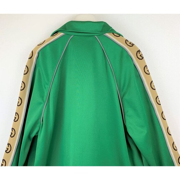 NWT Gucci Gg-jacquard Side-stripe Technical Track Jacket In Green Size XS - Picture 10 of 16